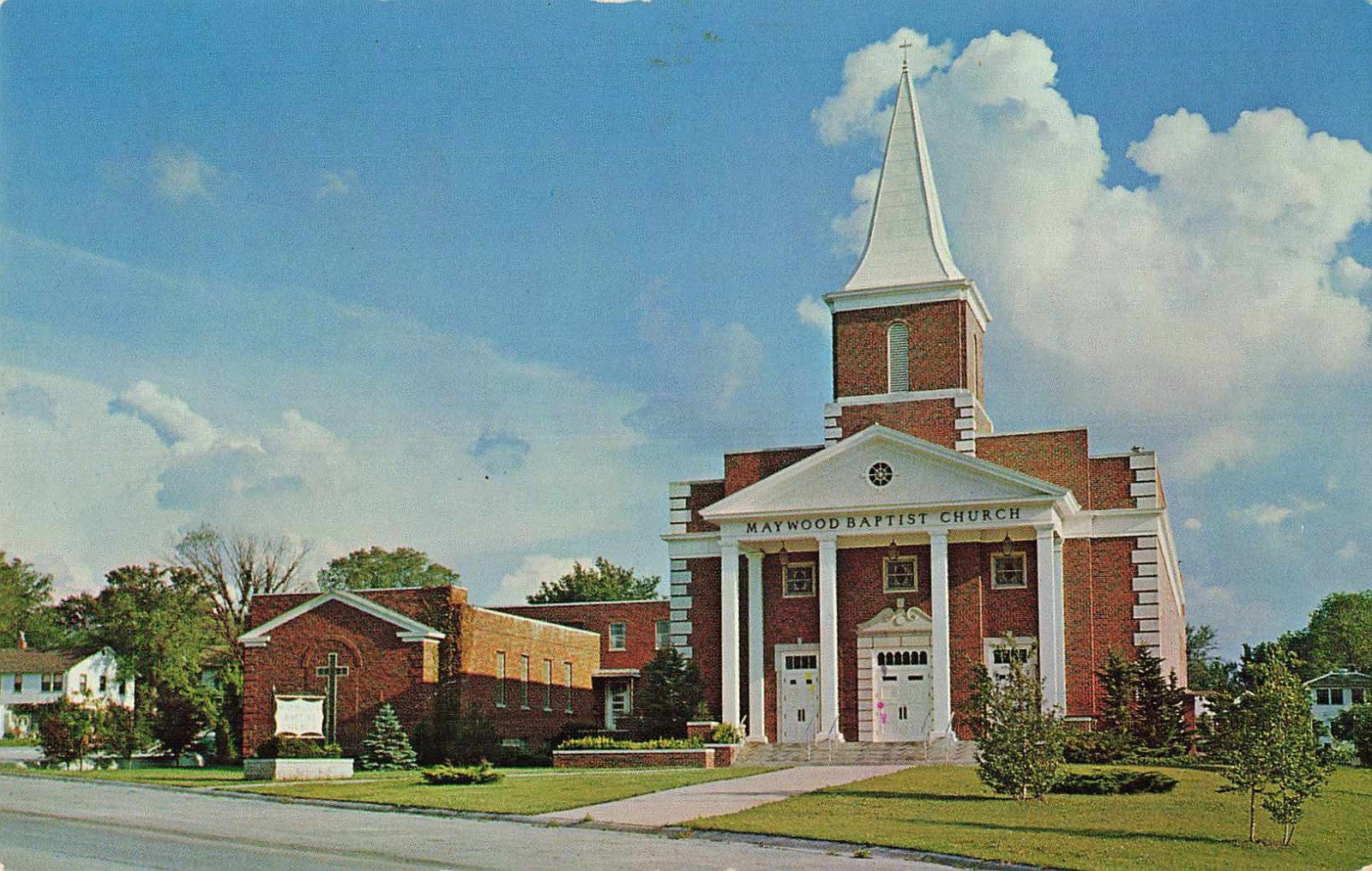 Postcard Independence MO Maywood Baptist Church Miracle Church Vintage Chrome