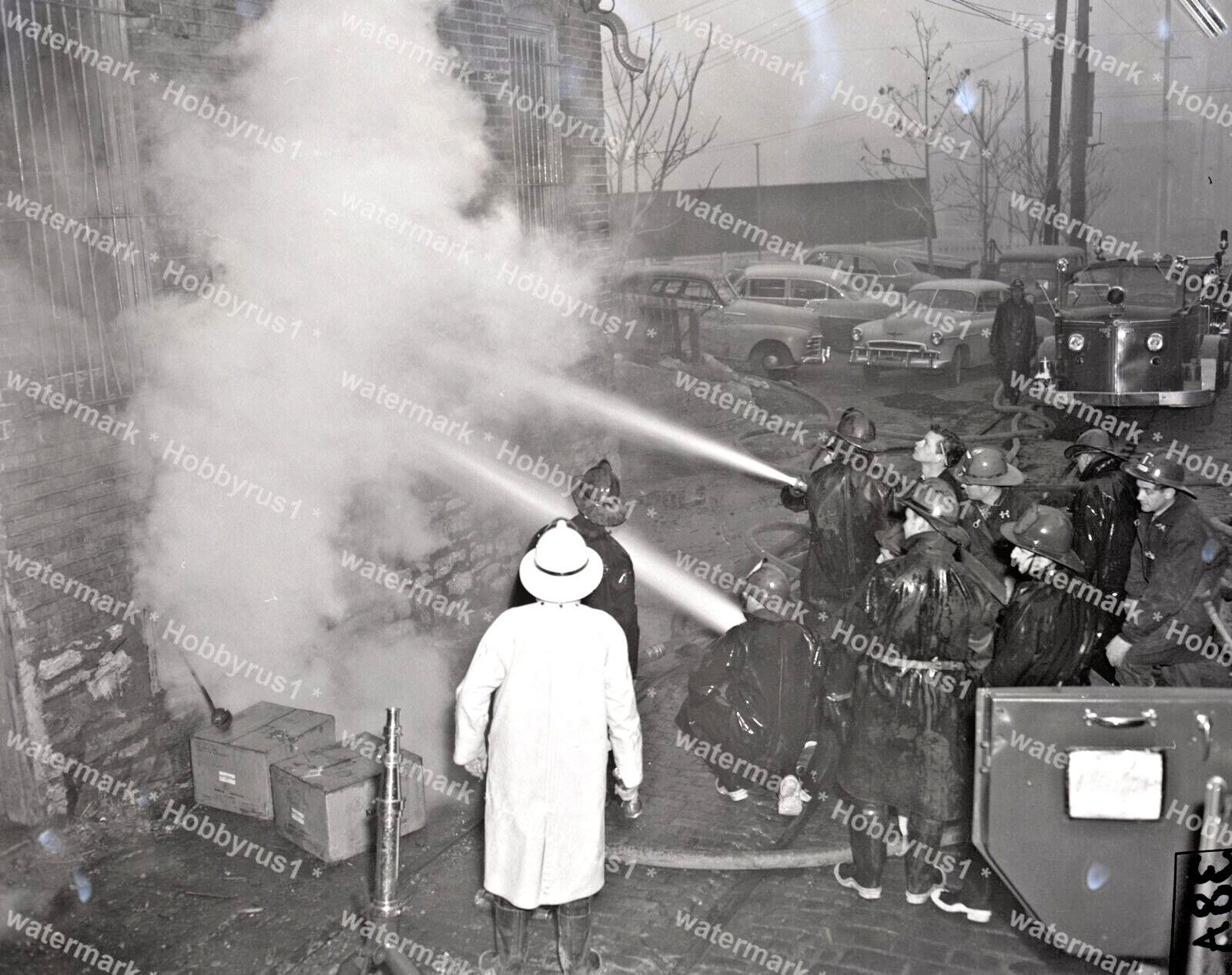 Kansas City Star Building Fire 1732 Grand Blvd 1957 Original 4x5 Negative