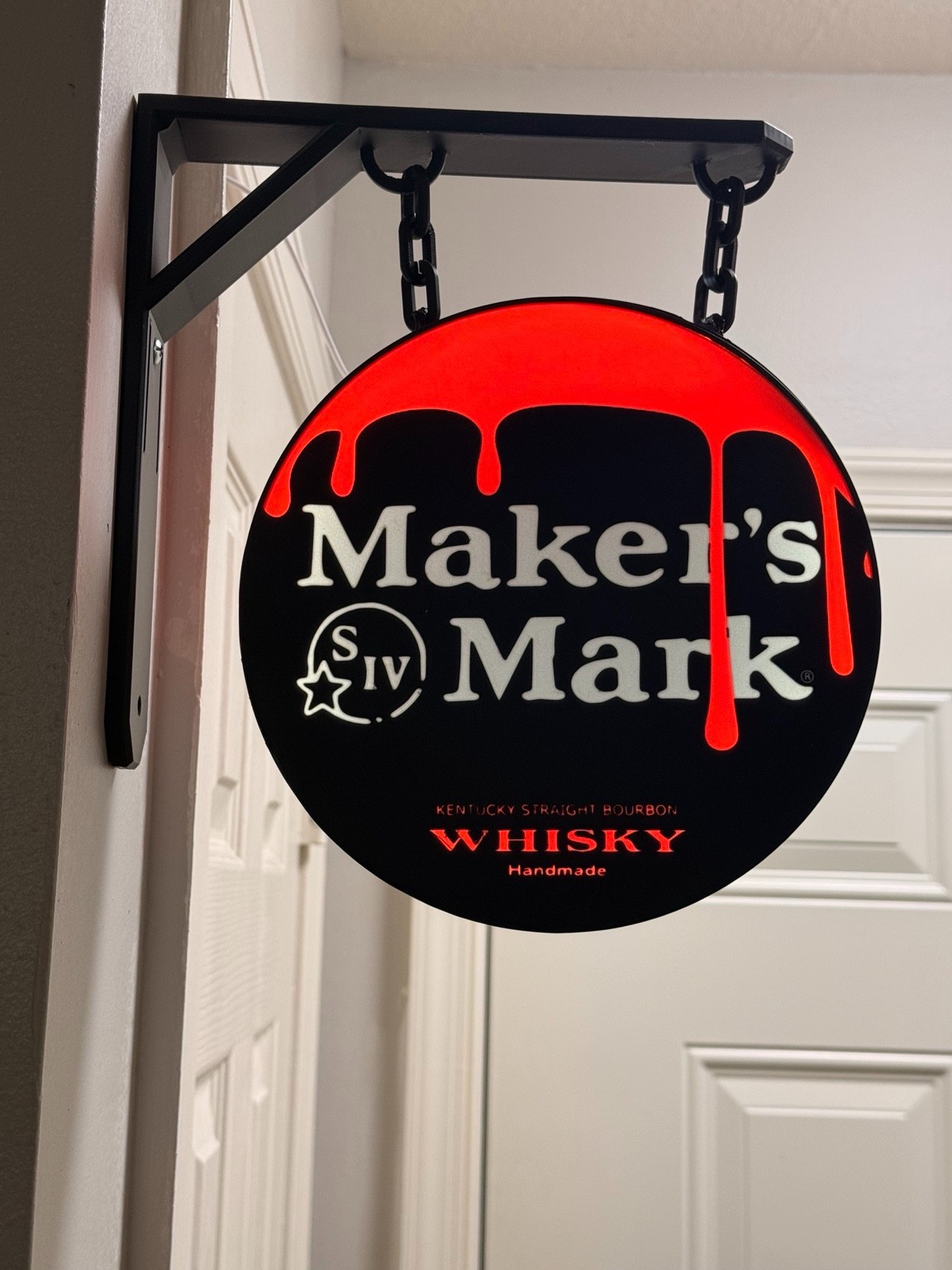 Maker's Mark Inspired 3D Printed Hanging LED Sign – Wired Light