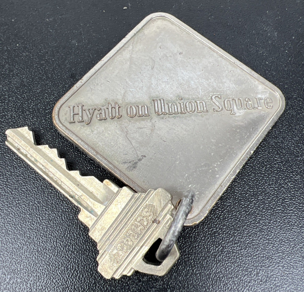 Vintage Keychain Hyatt on Union Square San Francisco California Hotel Key Luxury