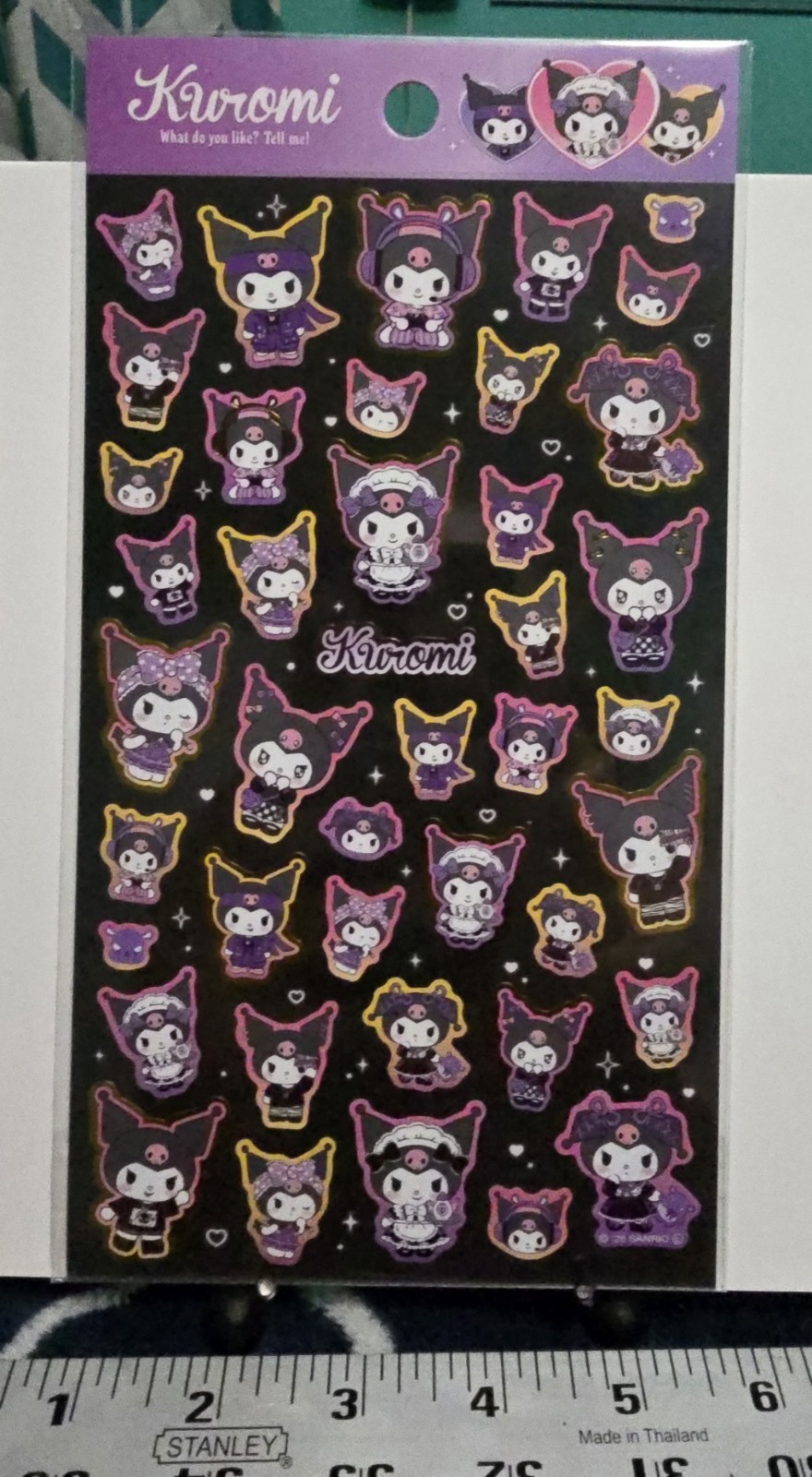 KUROMI My Melody Sanrio Decal Sticker Sheet AUTHENTIC Japan Goldleaf Hello Kitty