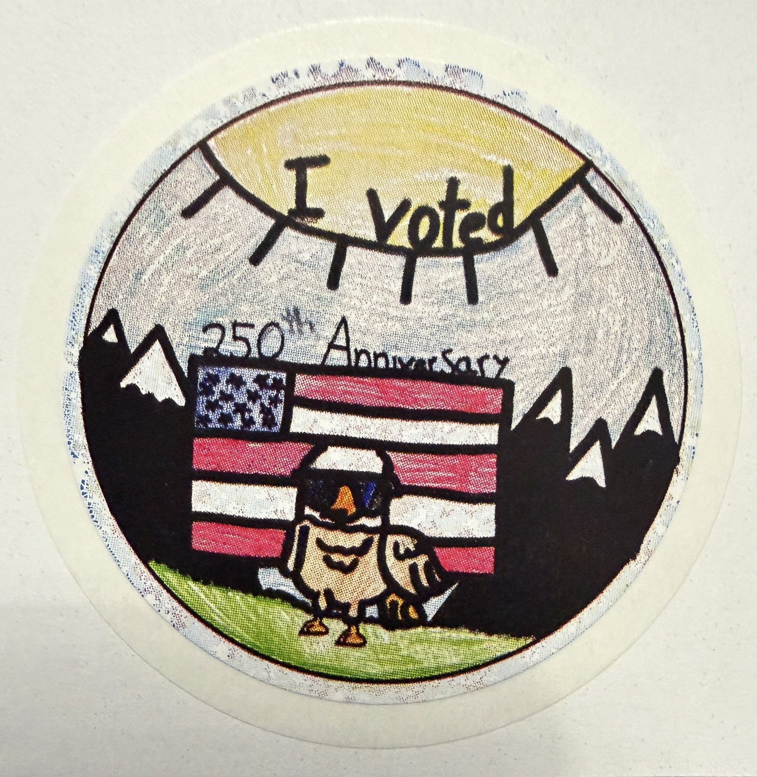 I VOTED Sticker Election Politics El Paso Cty Colorado  Americana-Free Shipping