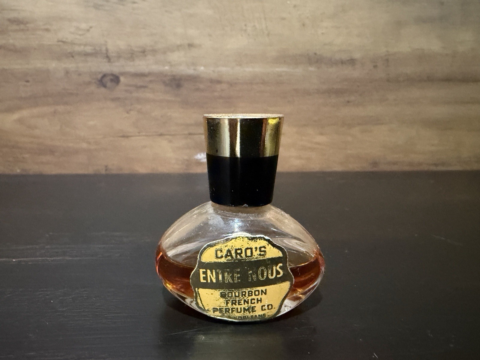 Vintage 1947 Caro’s Entre Nous Perfume Mini Bottle Bourbon French New Orleans