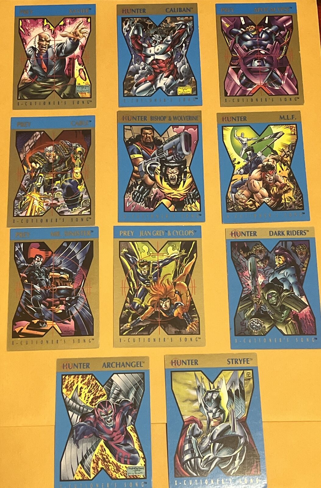1992 X-Men “X-Cutioners Song” Cards You Pick Marvel Event Cards