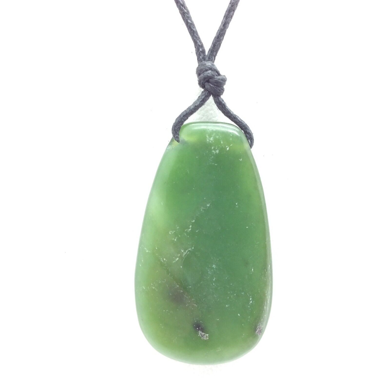 Canada Nephrite Jade Drop Pendant Green Gem Stone Necklace British Columbia #4