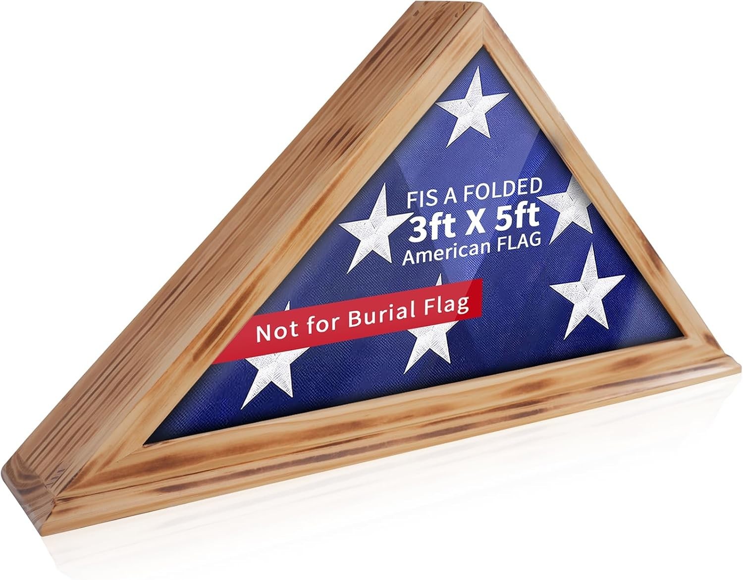 Flag Display Case for 3\' x 5\' Folded American Thin Flag, Military Flag Shadow Bo
