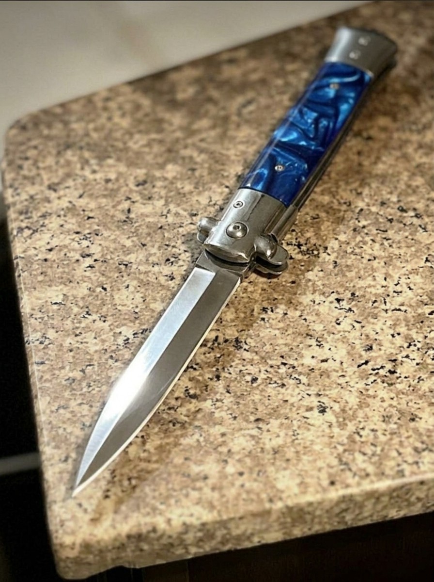 Classic Italian-Stiletto Style, Switch/Spring Assist Blade, EDC Survival Tool