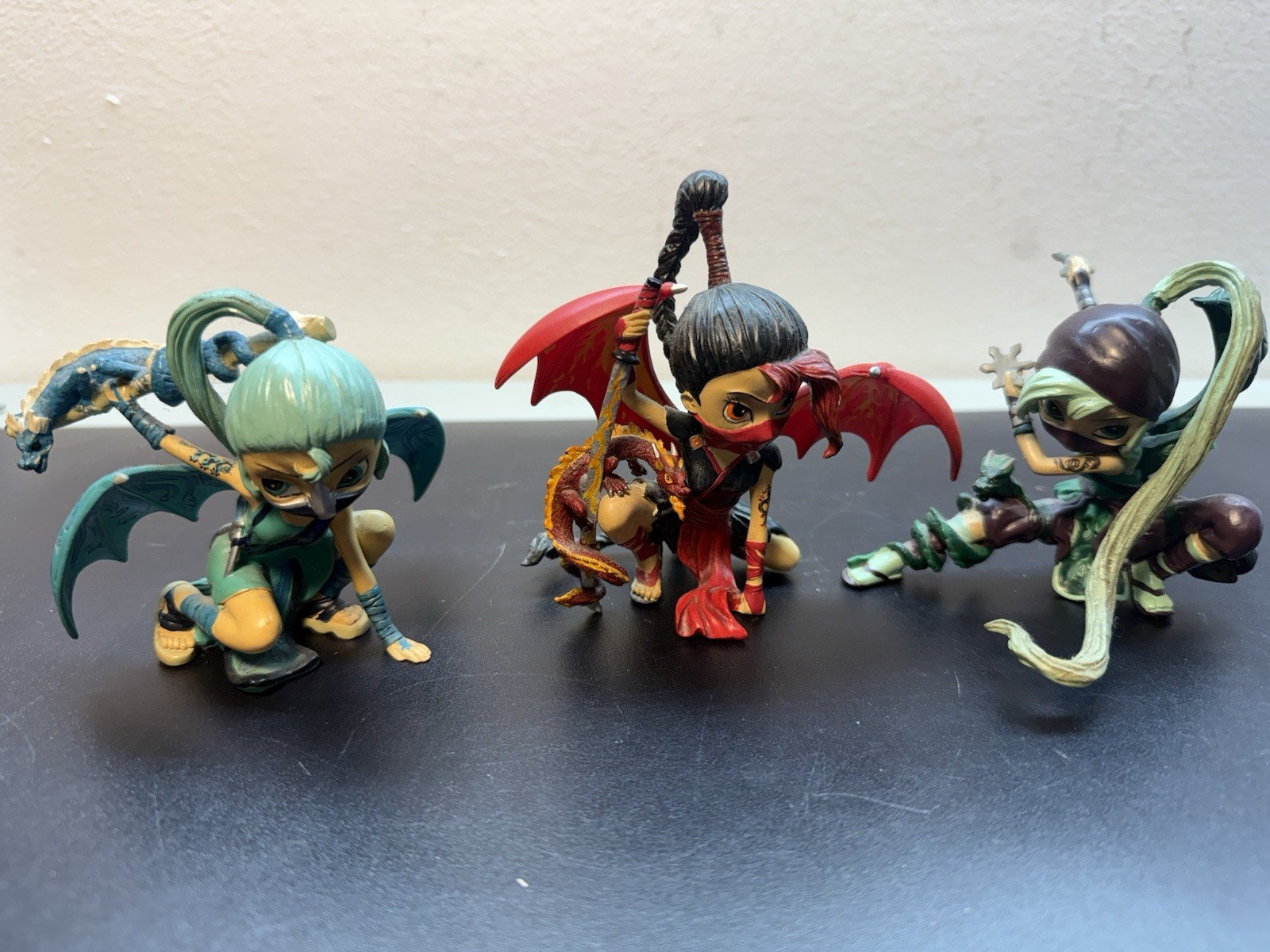 (3) Green Fairy Dragonling Companions Jasmine Becket-Griffith RARE Hamilton Ltd.