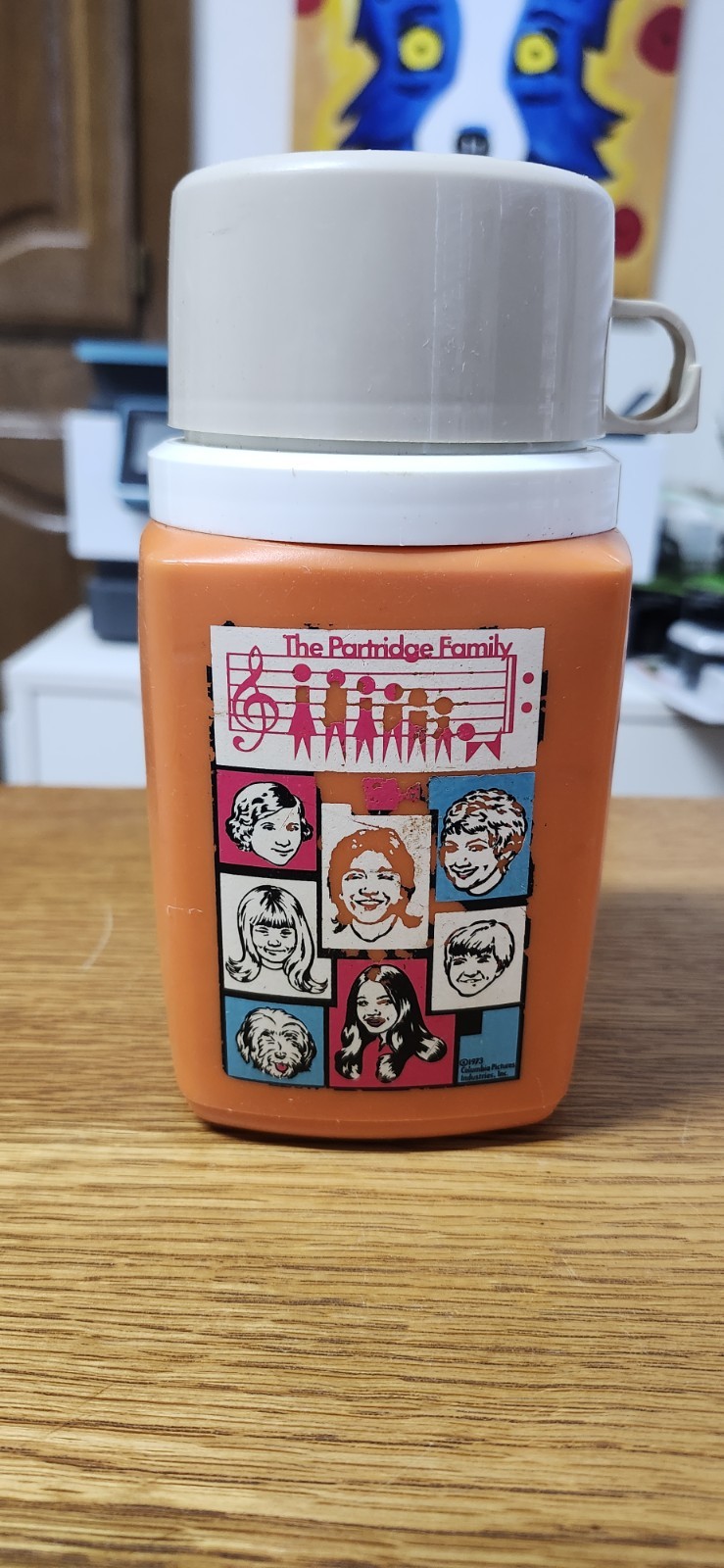 Vintage 1973 The Partridge Family Plastic Thermos Plastic Orange Vintage 1973 The Partridge Family Plastic Thermos Plastic Orange