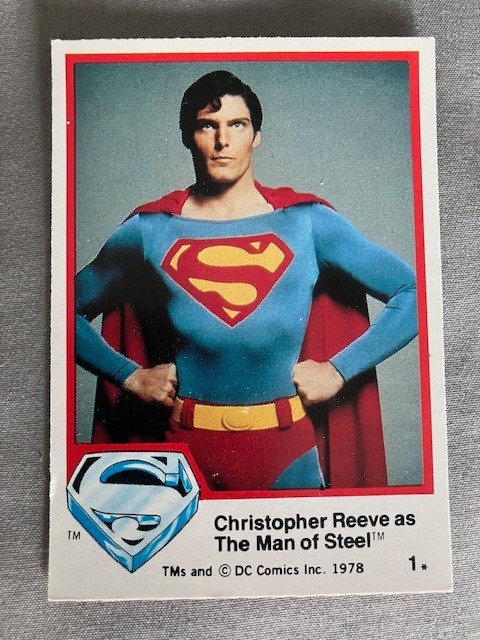 1978 Topps United Kingdom Superman Christopher Reeve as The Man of Steel #1