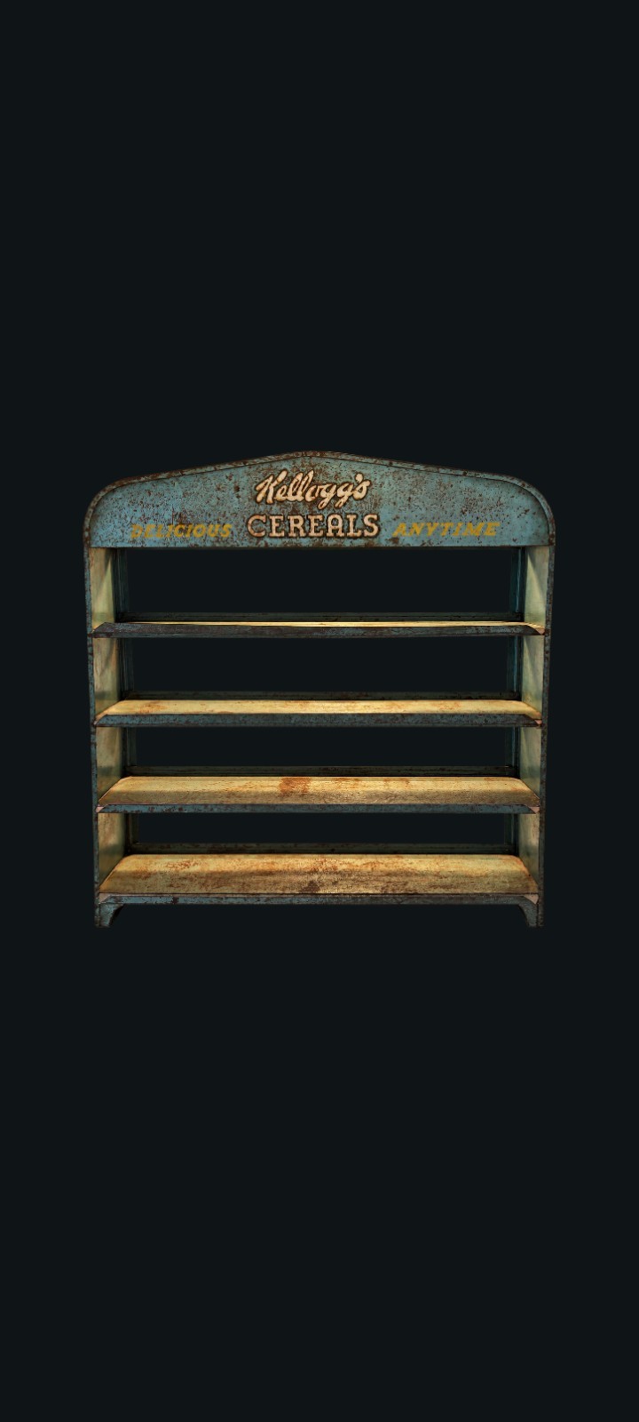 Vintage Kellogg's Cereal Store Display Metal Rack Advertising