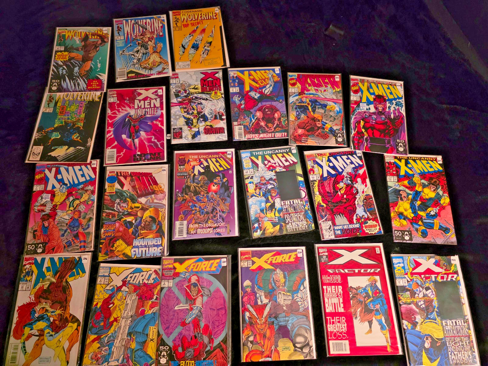 X-Men Comic Lot of 21 X-Men 1 X-Force 1 2 Deadpool Wolverine 50 X-Factor 90s