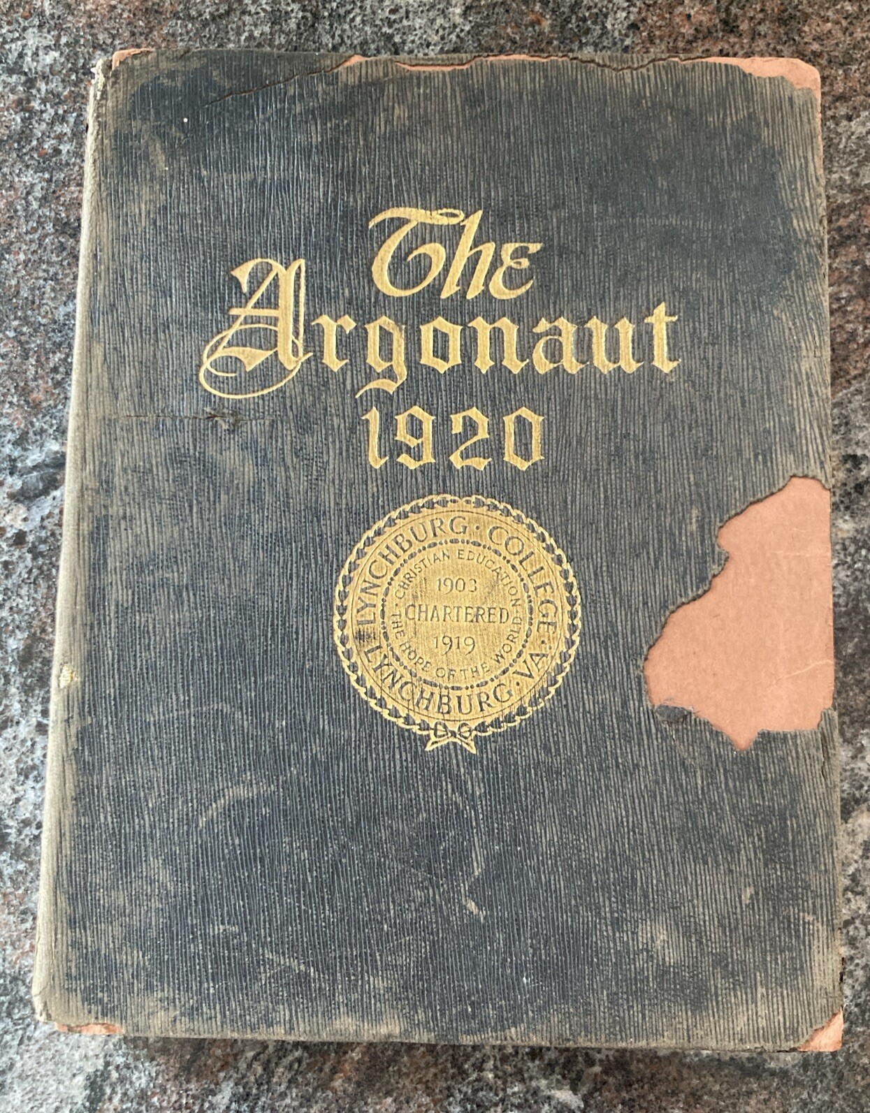 1920 Antique Lynchburg College Virginia Yearbook The Argonaut Annual Students VA