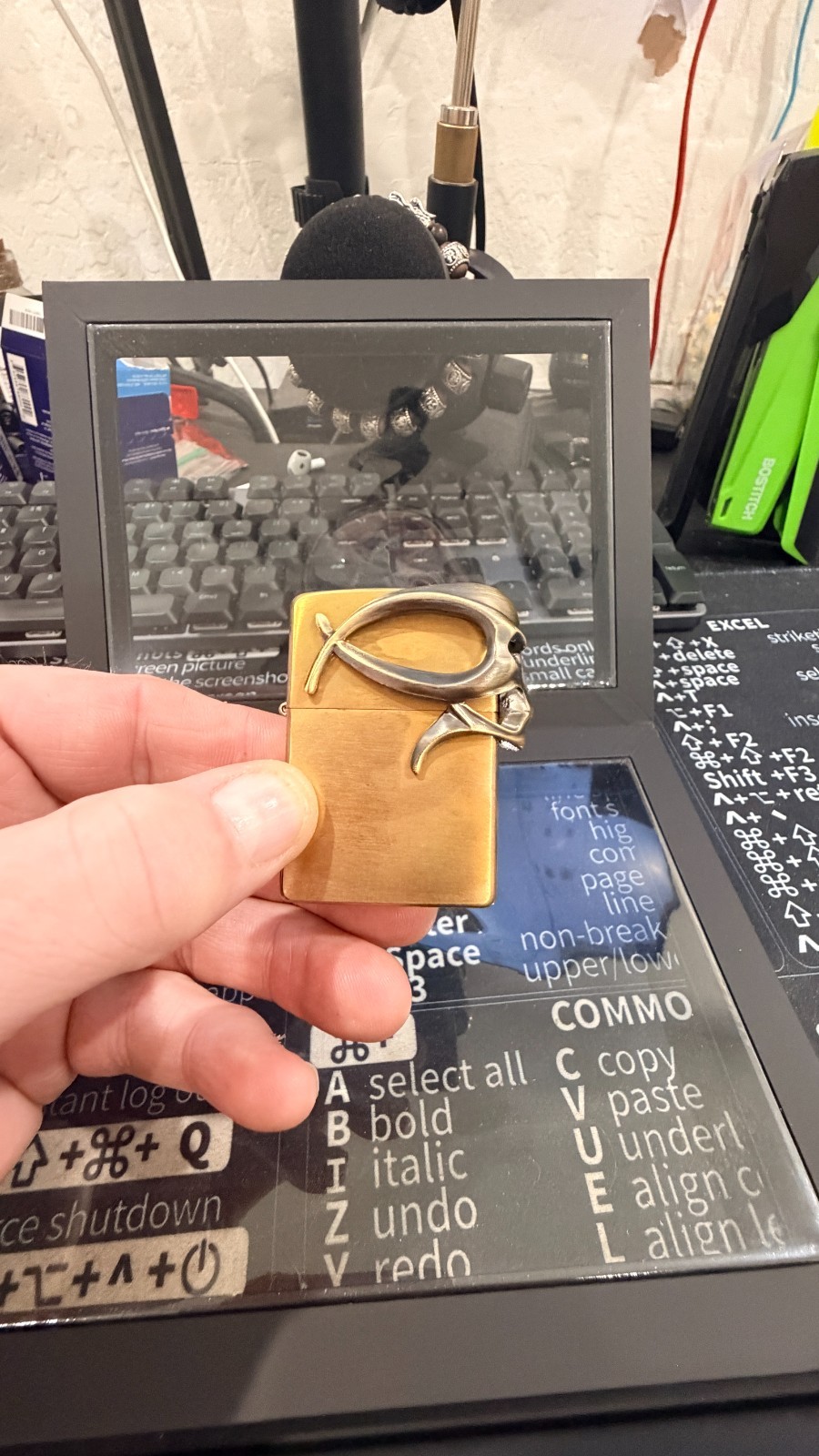 2012 Zippo Gothic Skull Brass 3D Limited Edition 0009/1000 Unfired Box Frame