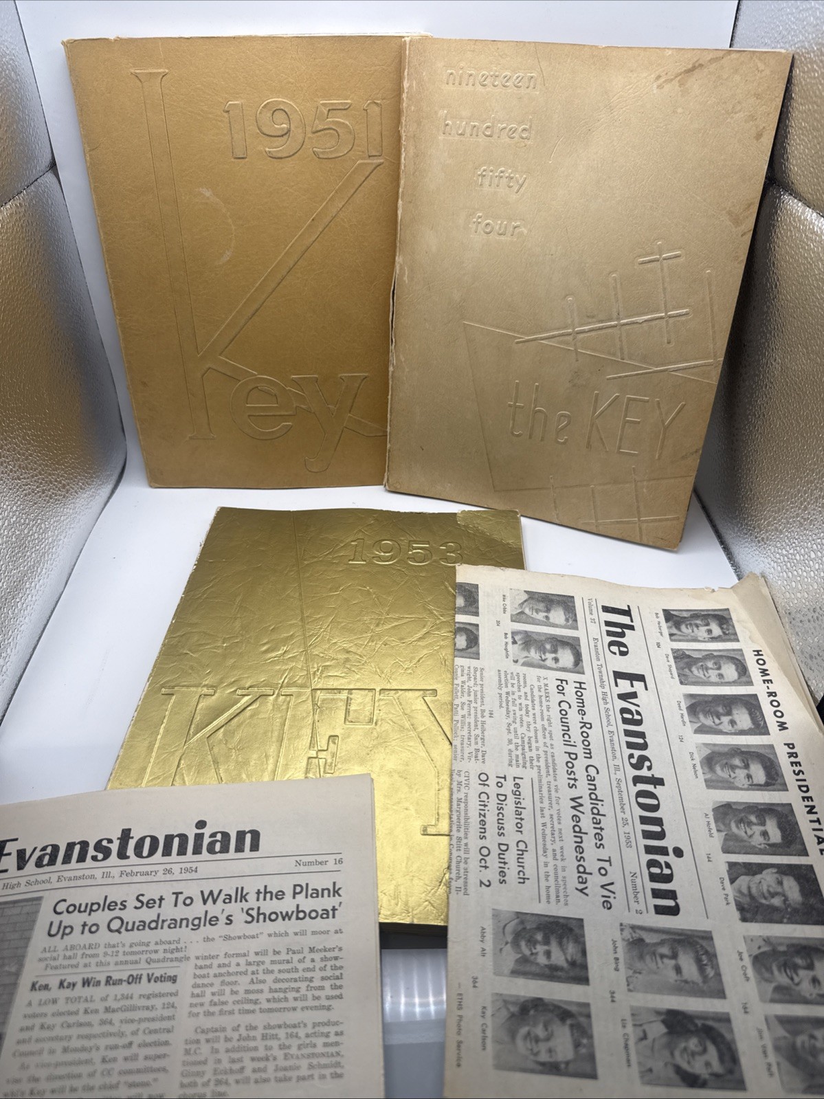 Vintage 1951–1954 Evanston Township High School Yearbooks + Newspapers