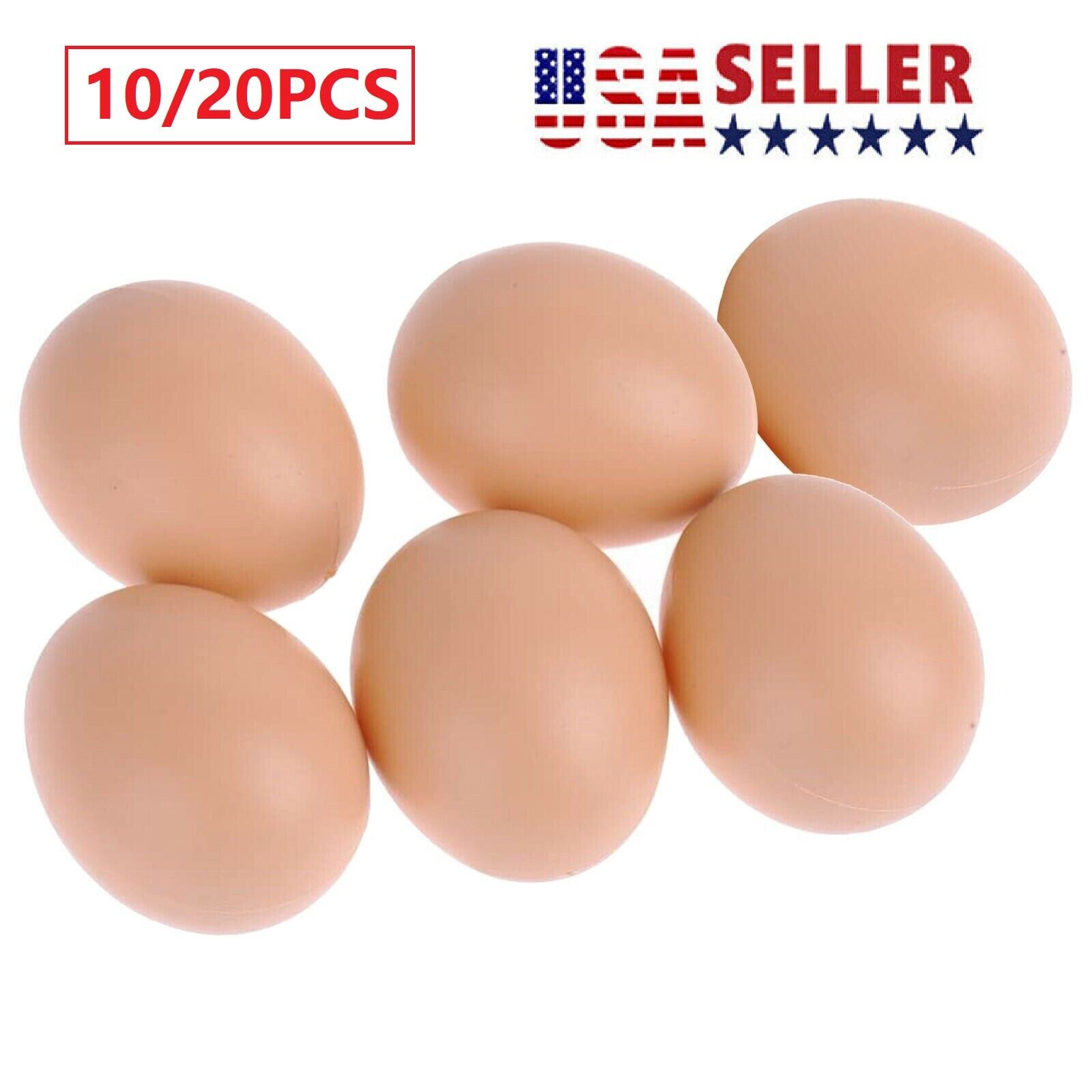20×Dummy Faux Fake Chicken Eggs Get hens to Lay Eggs Poultry Mannequin Nest Eggs