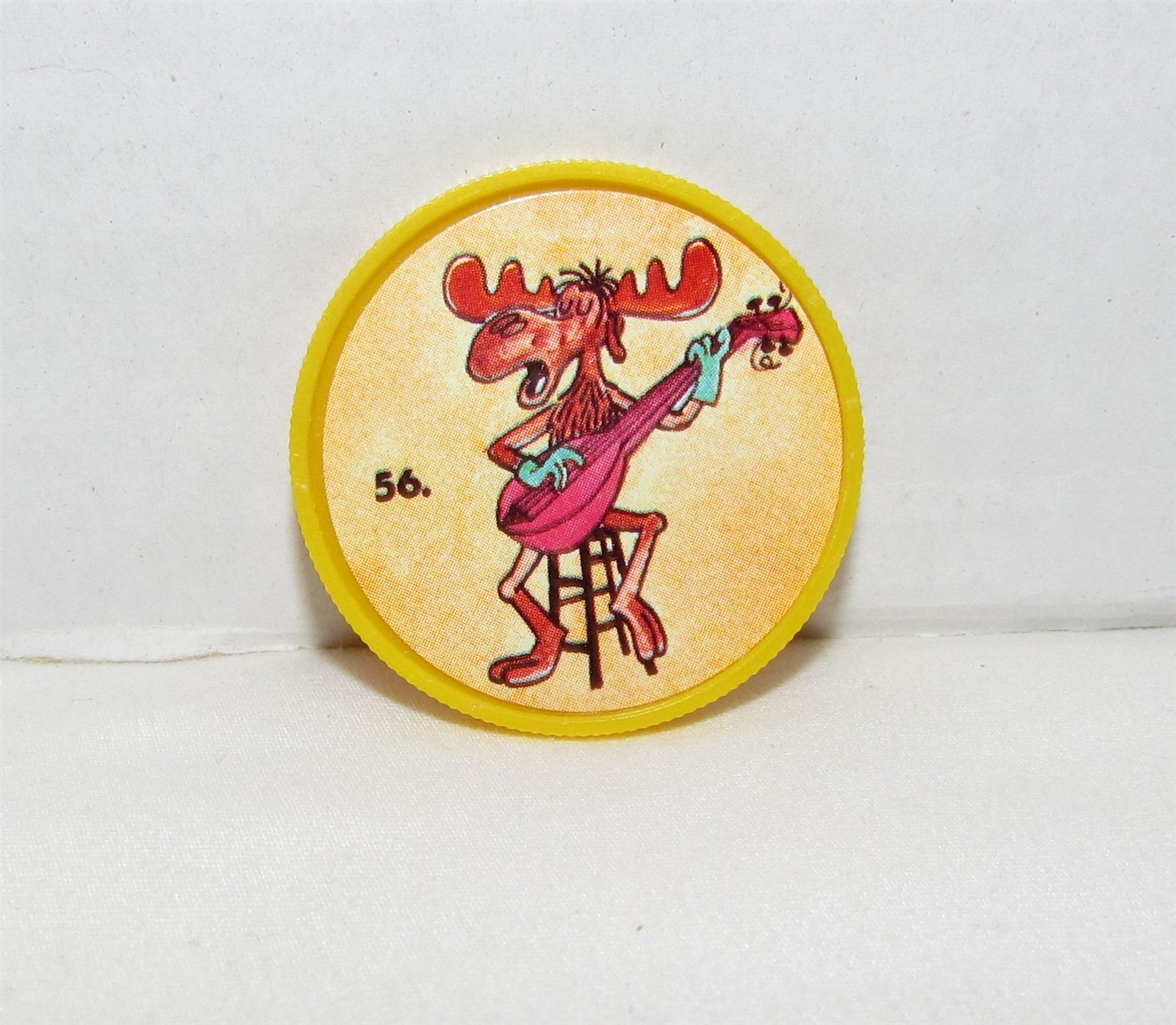 1960\'s Old London Rocky and Bullwinkle Trading Coin #56 Bullwinkle Troubadour