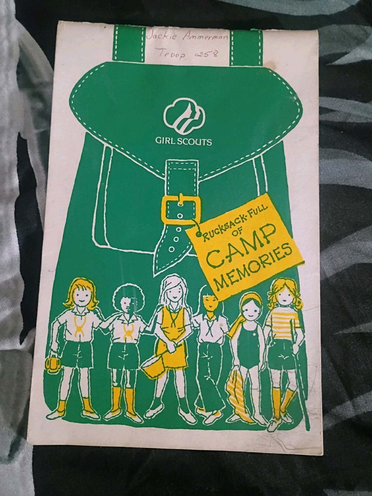 Vintage Girl Scout Rucksack Full Of Camp Memories Notebook
