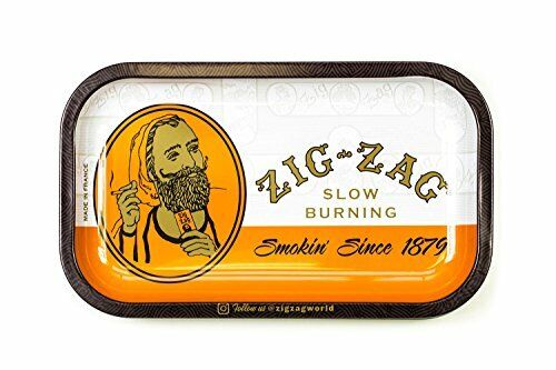 Zig-Zag Metal Rolling Tray Small Classic