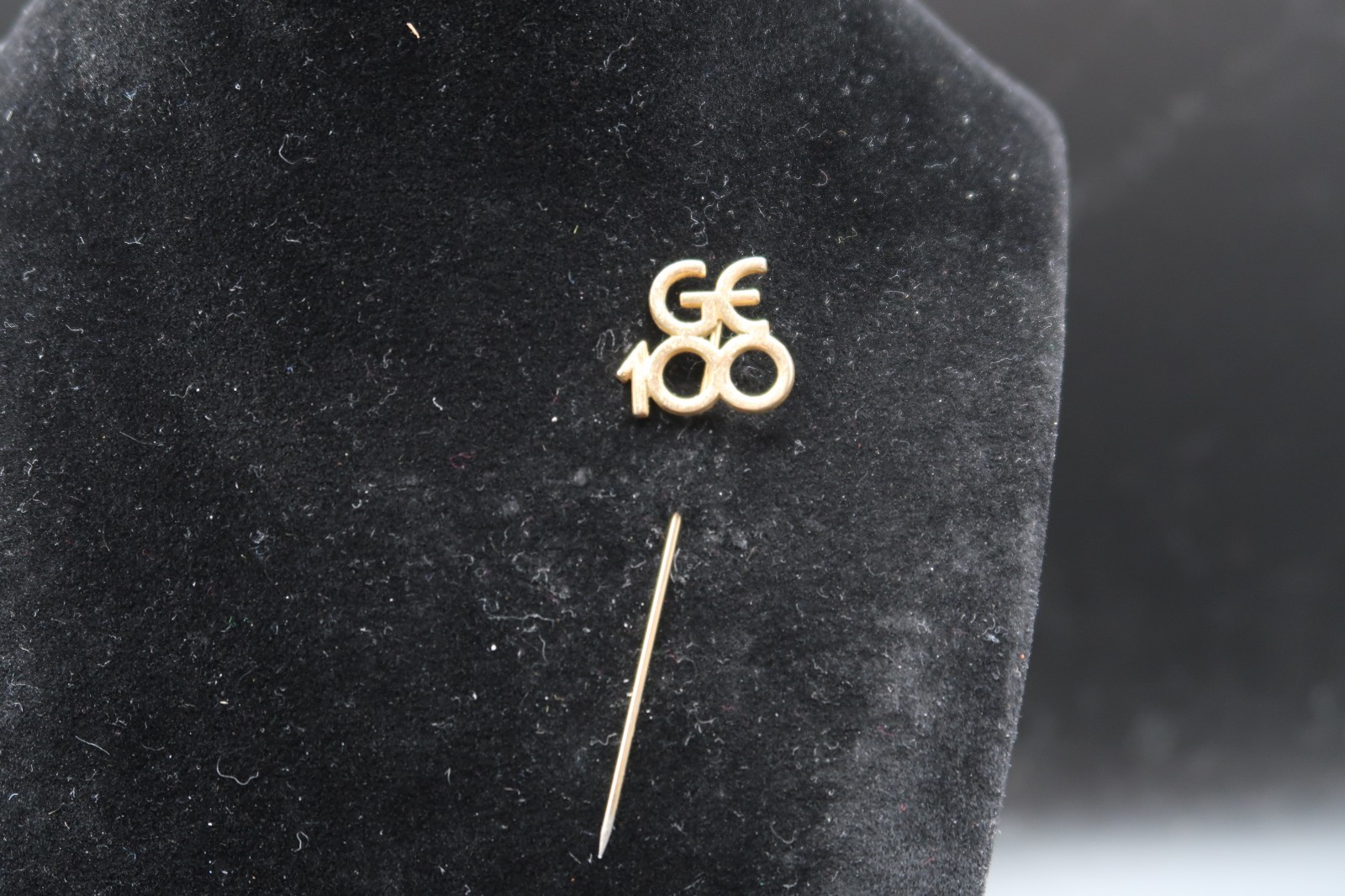 Vtg General Electric GE 100 Year Stick Pin Gold Tone Schenectady NY 1978 2.5\