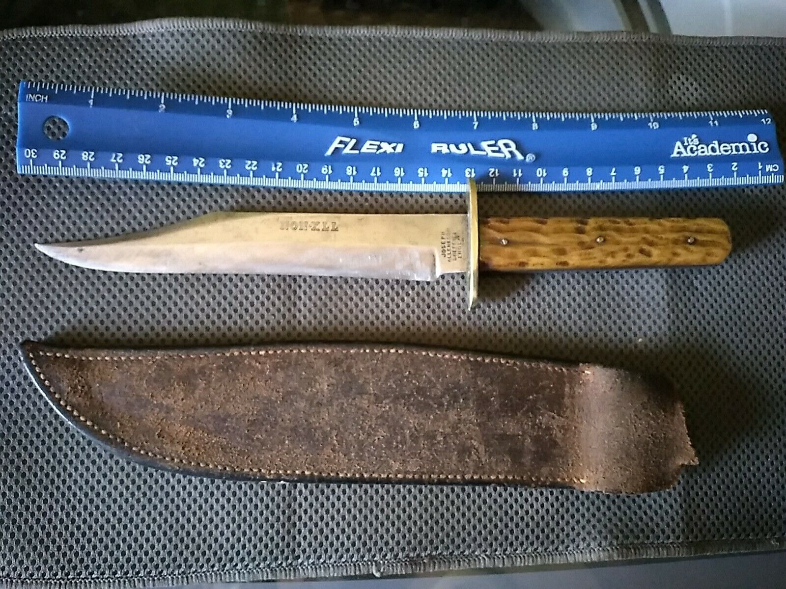 Antique Sheffield Bowie Knife Joseph Allen non-XLL stag handle Large 11 inch Rar