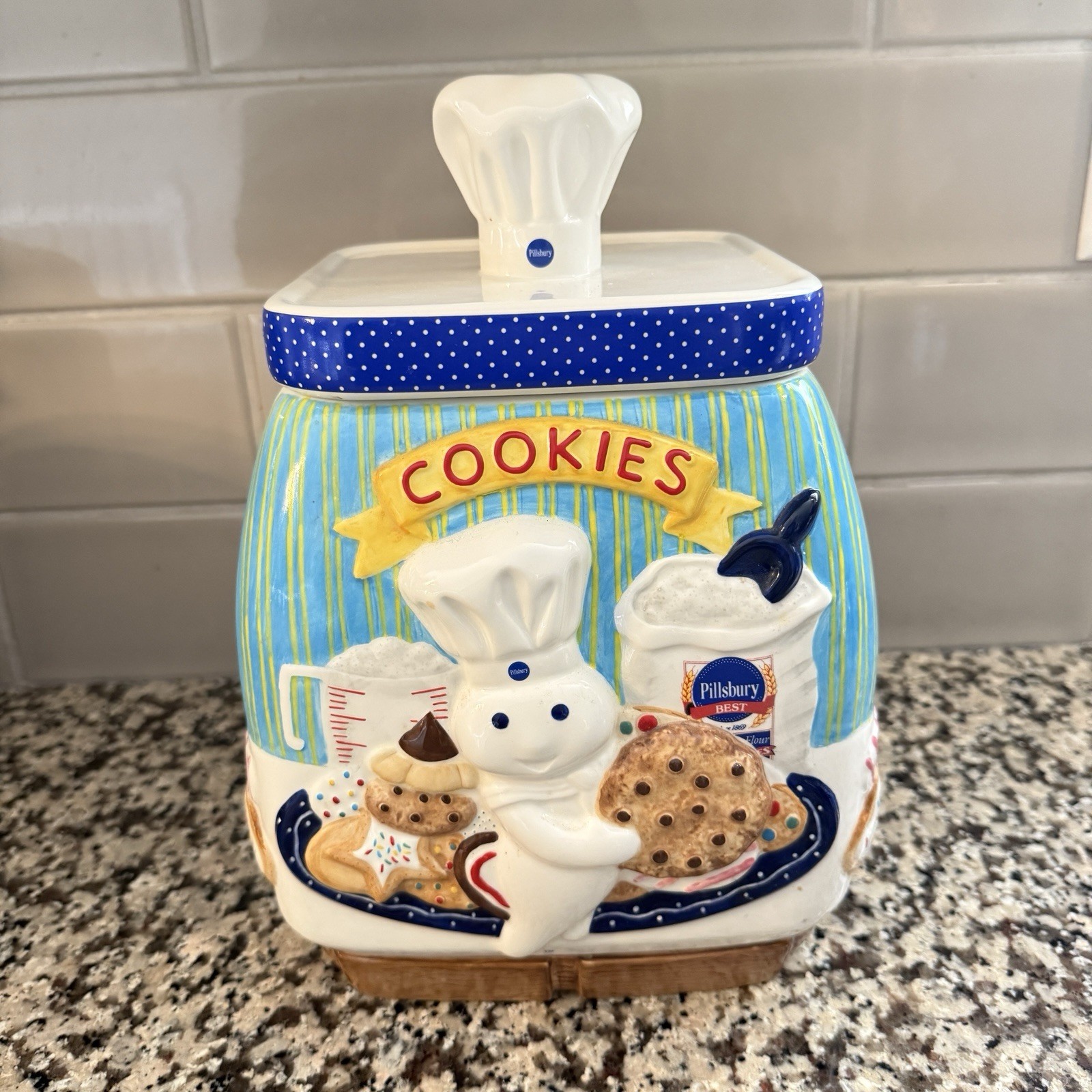 Pillsbury Doughboy Danbury Mint Cookie Jar 2002  New