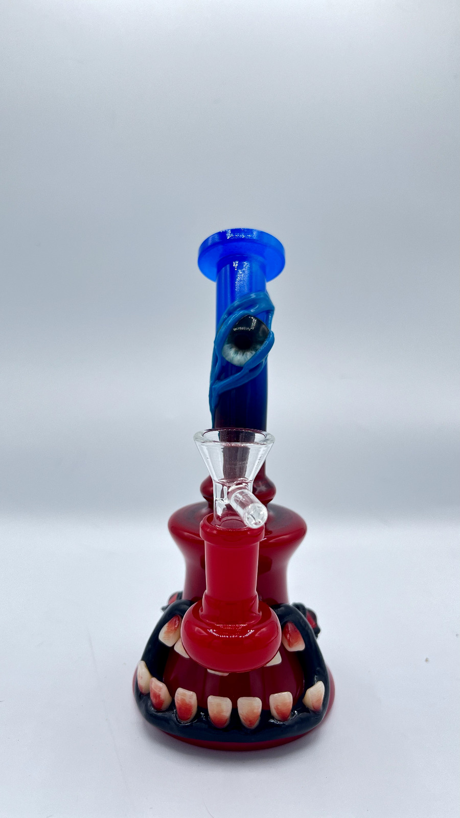 7' Glow In The Dark Colorful Glass Beaker Bong W/ Free Glass Bowl Tobacco Rare
