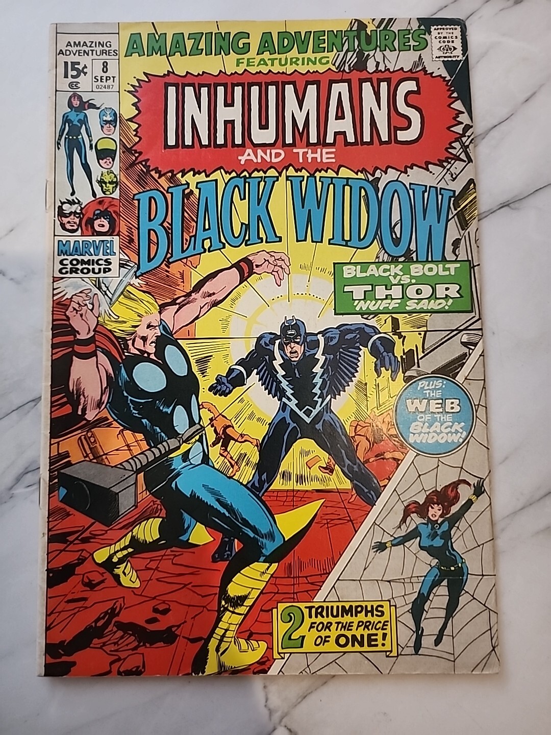 The Inhumans Black Widow #8 September 1971 Bronze Age Marvel Comics The Inhumans Black Widow #8 September 1971 Bronze Age Marvel Comics
