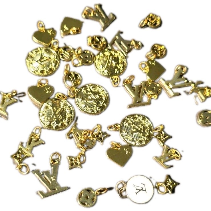 Louis Vuitton Lot of 35 Loose Key Charm Gold  Metal 15mm