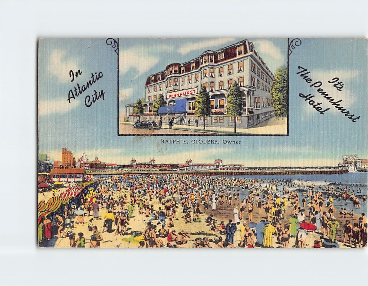 Postcard The Pennhurst Hotel Atlantic City NJ USA