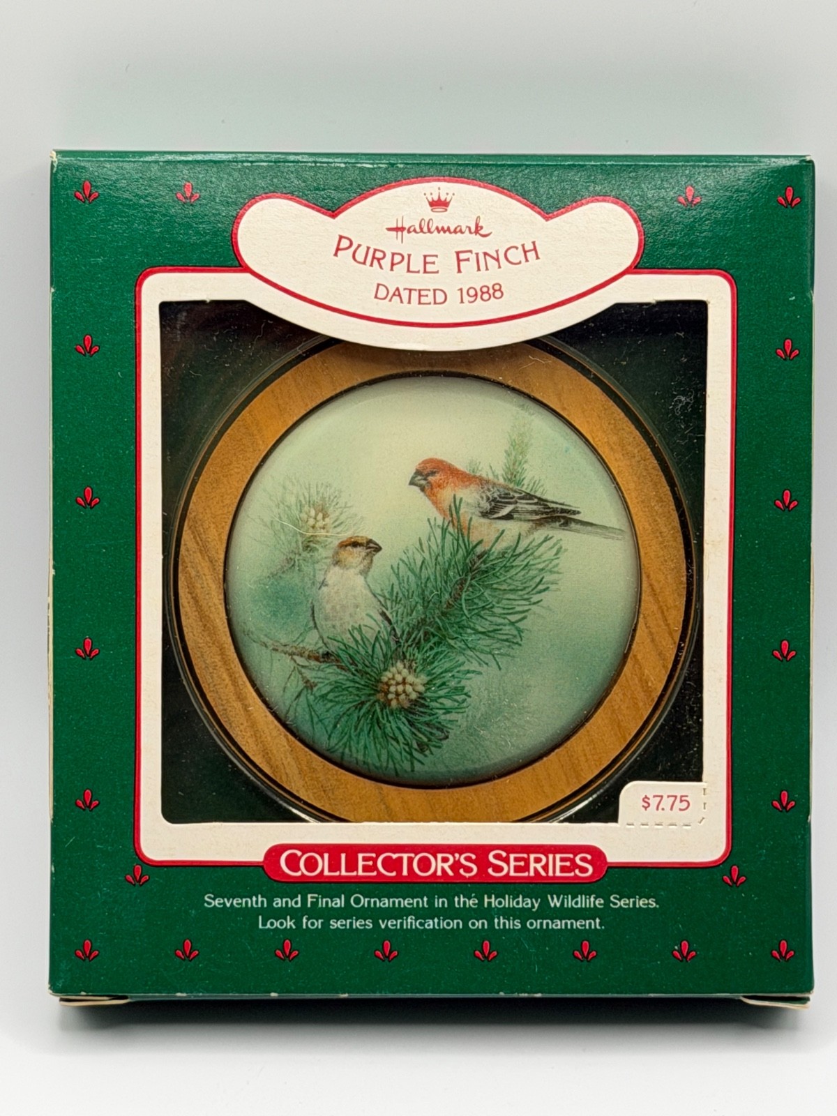 PURPLE FINCH..HALLMARK 1988 7TH IN WILDLIFE COLLECTION NEW CHRISTMAS ORNAMENT PURPLE FINCH..HALLMARK 1988 7TH IN WILDLIFE COLLECTION NEW CHRISTMAS ORNAMENT