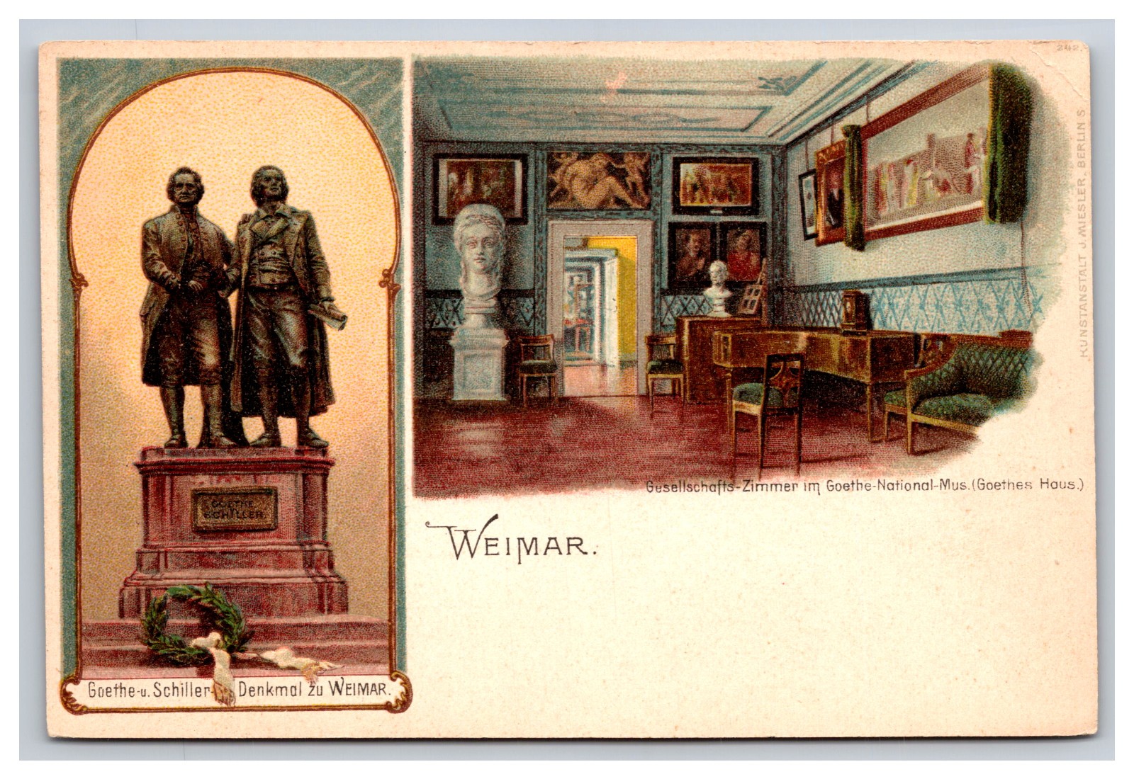Interior Of The Goethe National Museum In Weimar, Germany Postcard