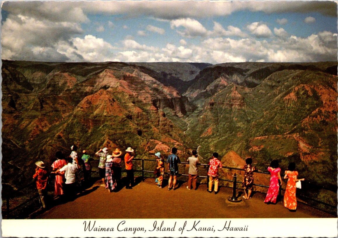 Waimea Canyon Island of Kauai Hawaii Panoramic View c1970 Postcard