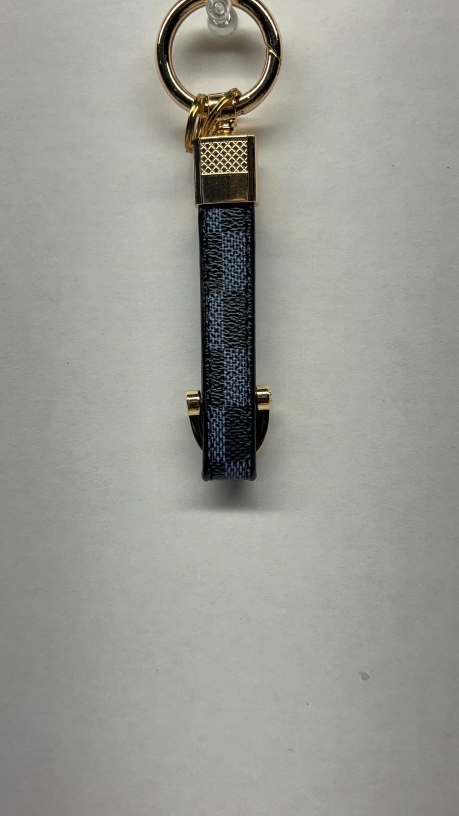 Designer Pattern Keychain/Bag Charm- Gold Metal Finish (Louis Vuitton)