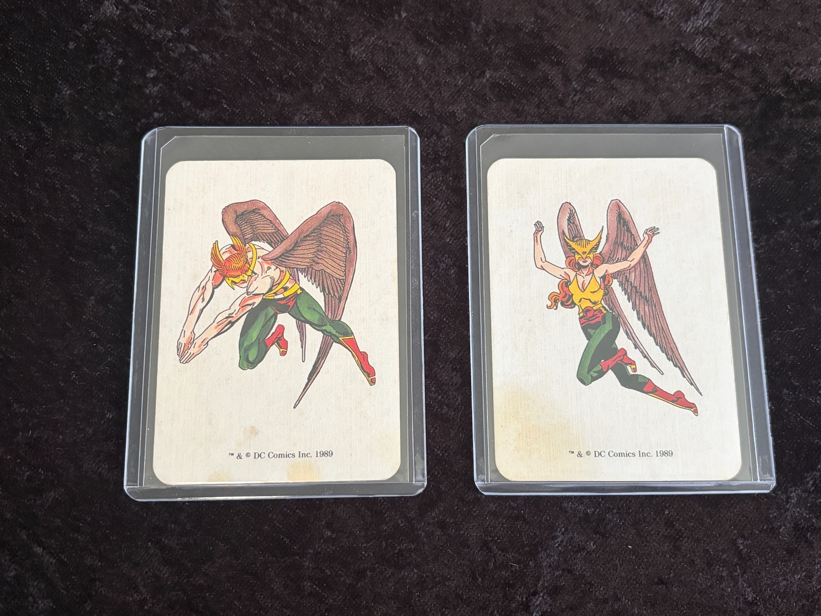 1989 Mayfair Games DC Heroes Hawkman & Hawkwoman Card Set