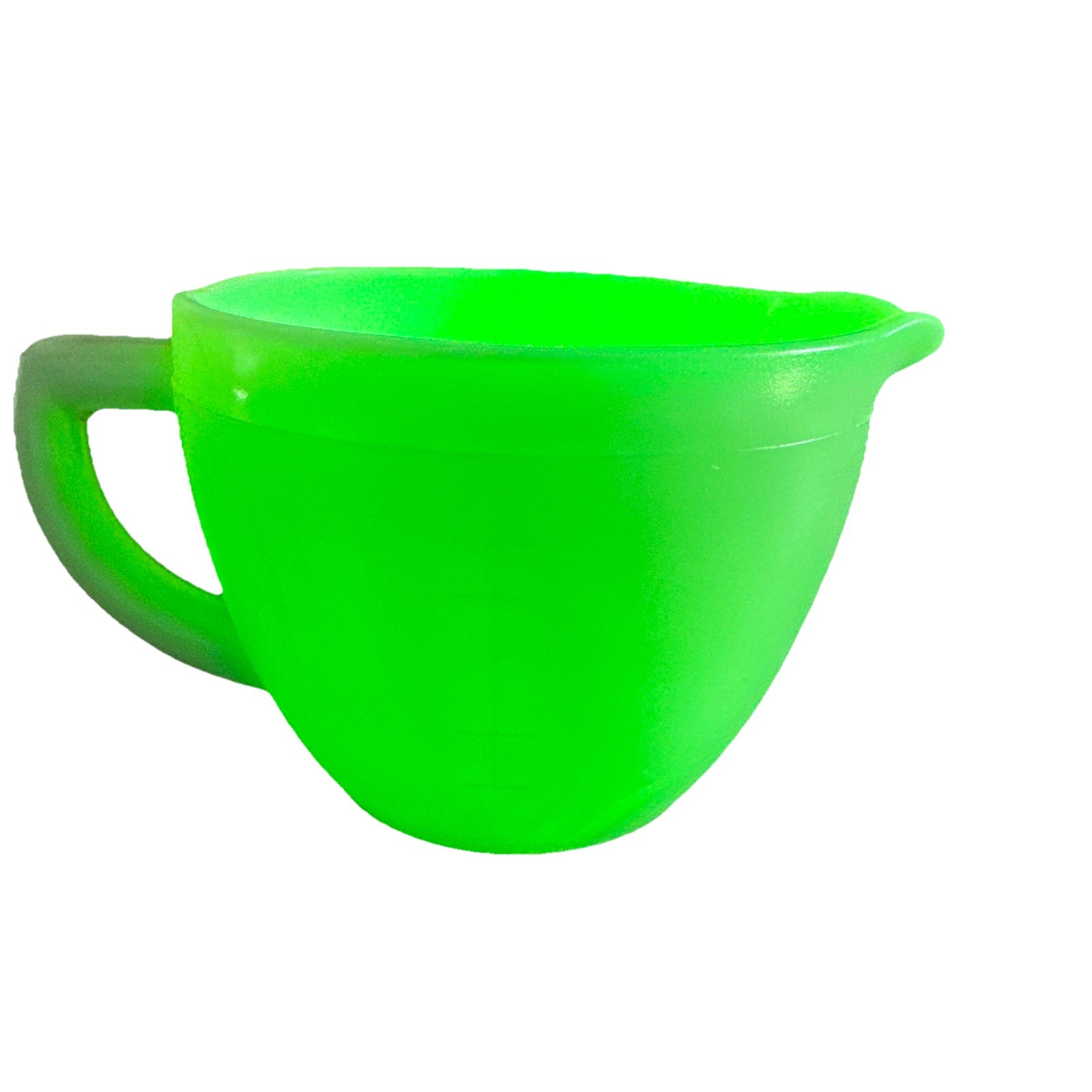 Vintage Jeannette Jadeite 2 Cup Sunflower Bottom URANIUM UV GLOW Measuring Cup