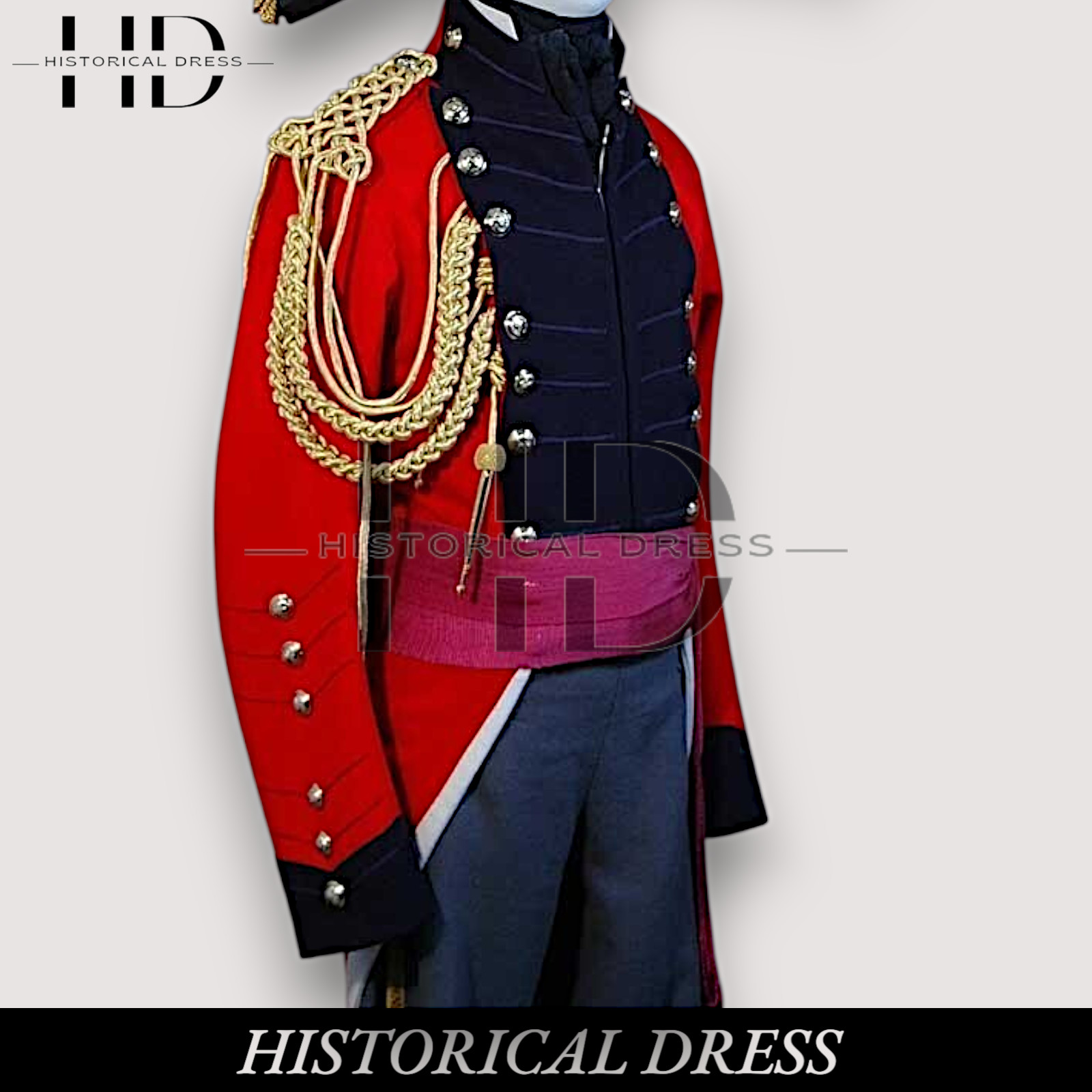 British Lieutenant General Red Wool Uniform Jacket | Ceremonial Officer Coat