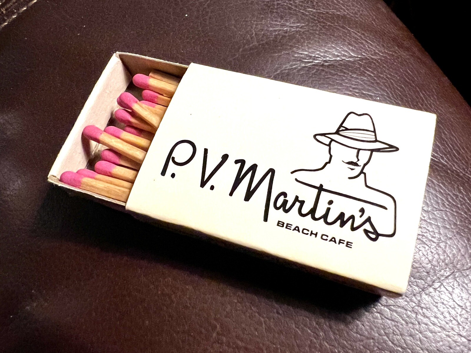 P.V. Martin’s Beach Cafe, Ft. Pierce / Vero Beach, FL, Full Unstruck Matchbox
