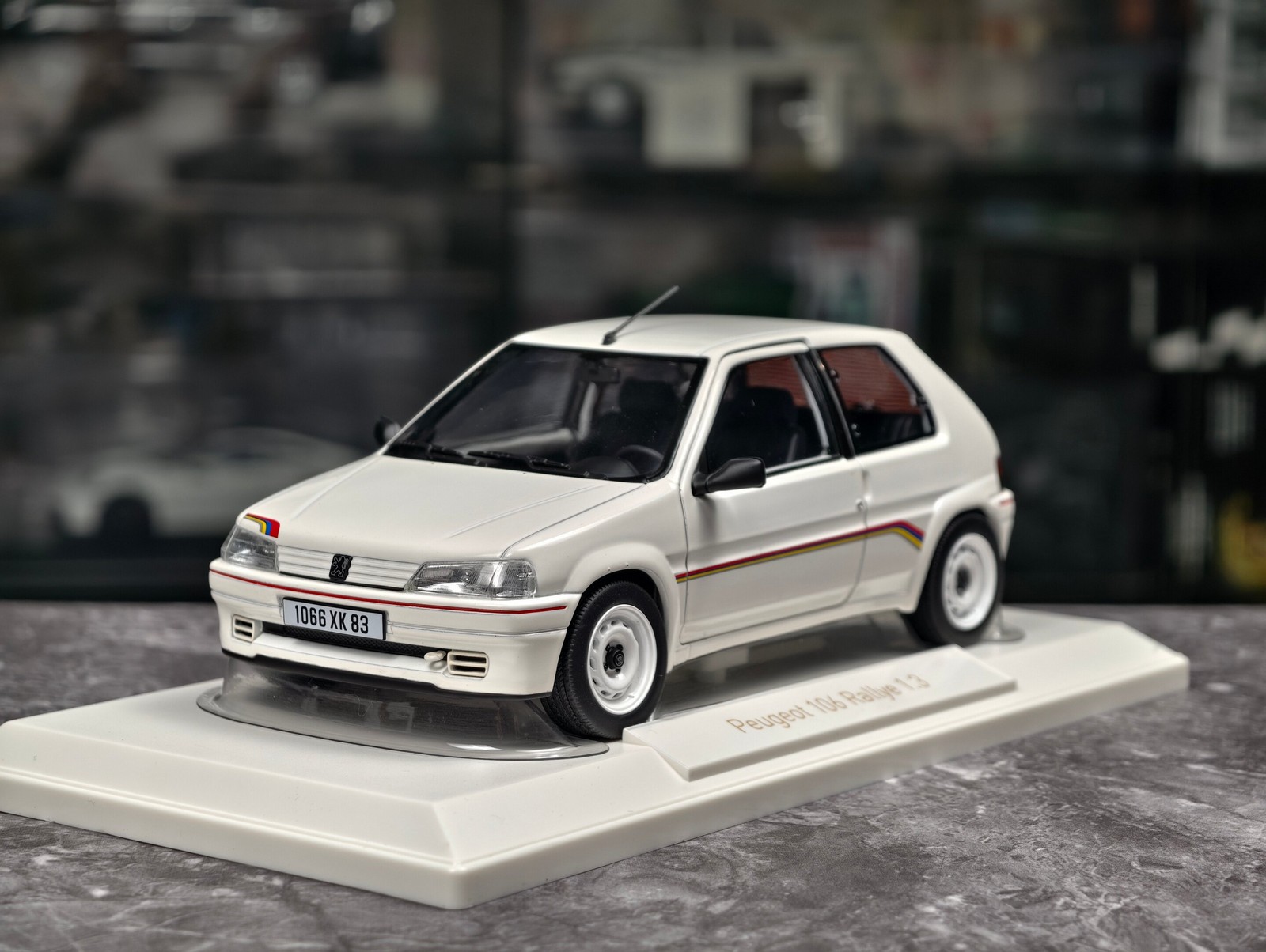 Norev 1:18 Peugeot 106 Rallye 1993 White Alloy Diecast Car Model Collectible