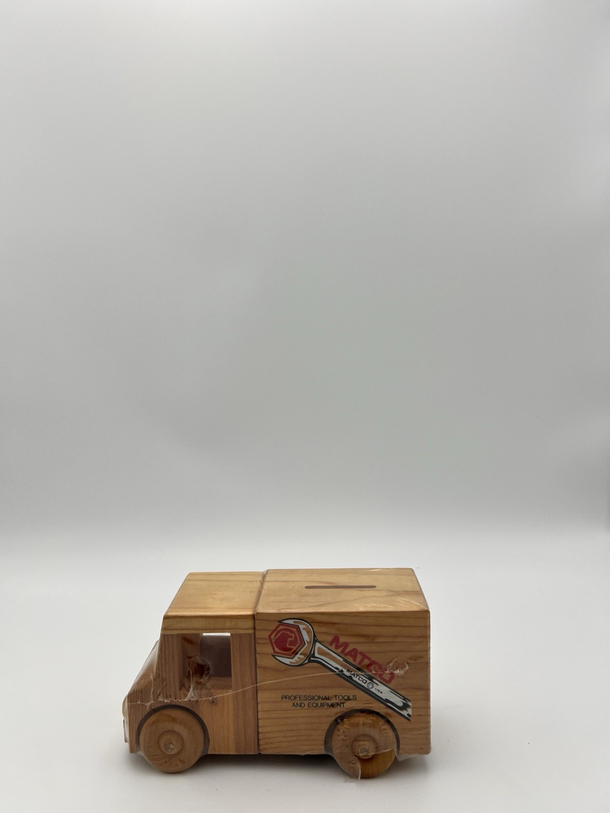 Wooden Matco Truck Coin Bank Vintage