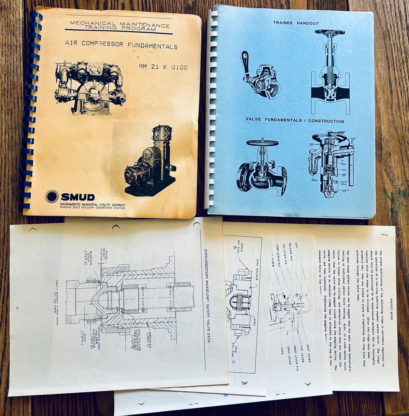 2 RARE  Vtg  1970s SMUD Rancho Seco Nuclear  Generation Station Training Manuals
