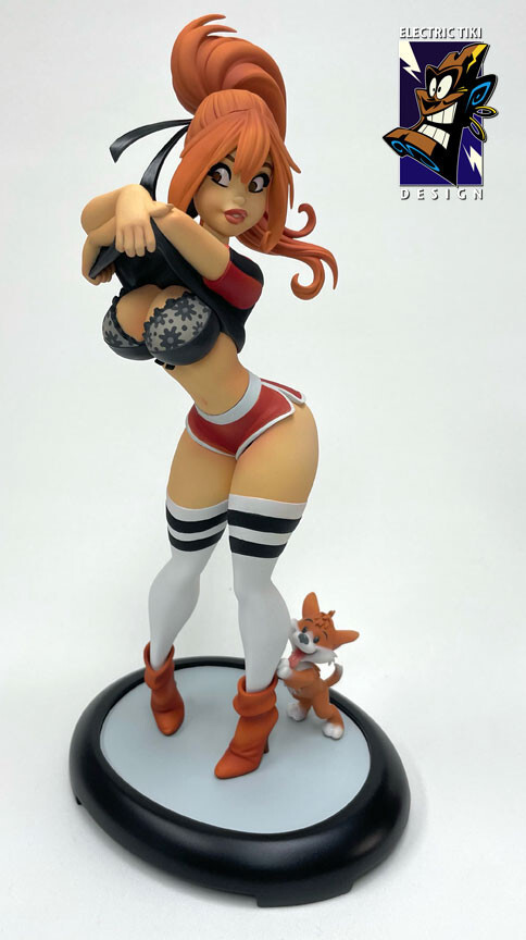 Electric Tiki-Trizia pin-up statue by Pedro Perez-150 EDITION-SALE
