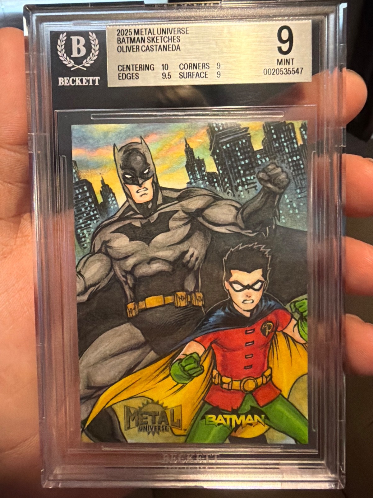 2025 Batman Metal Skybox sketch Oliver castaneda