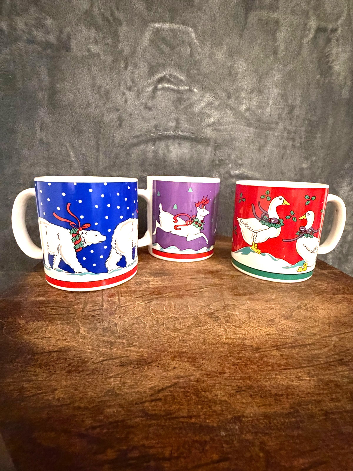 Vintage Majesticware EUC Set of 3 Christmas Kingdom Mugs - Ducks/Deer/Polar Bear Vintage Majesticware EUC Set of 3 Christmas Kingdom Mugs - Ducks/Deer/Polar Bear