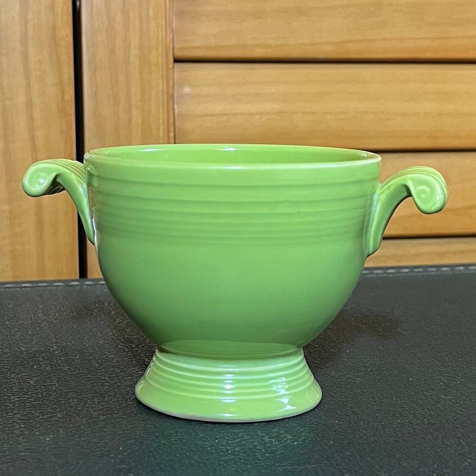 Vintage 1950s Chartreuse Sugar Bowl Fiestaware USA