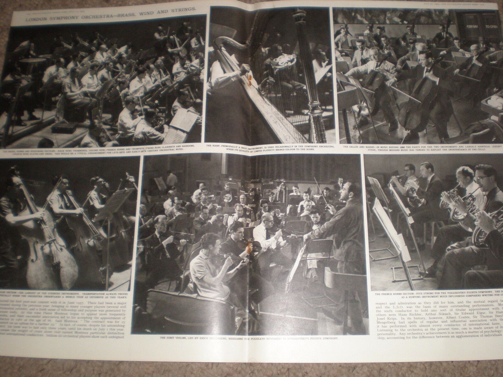 Photo article London Symphony orchestra 1964 rf AY