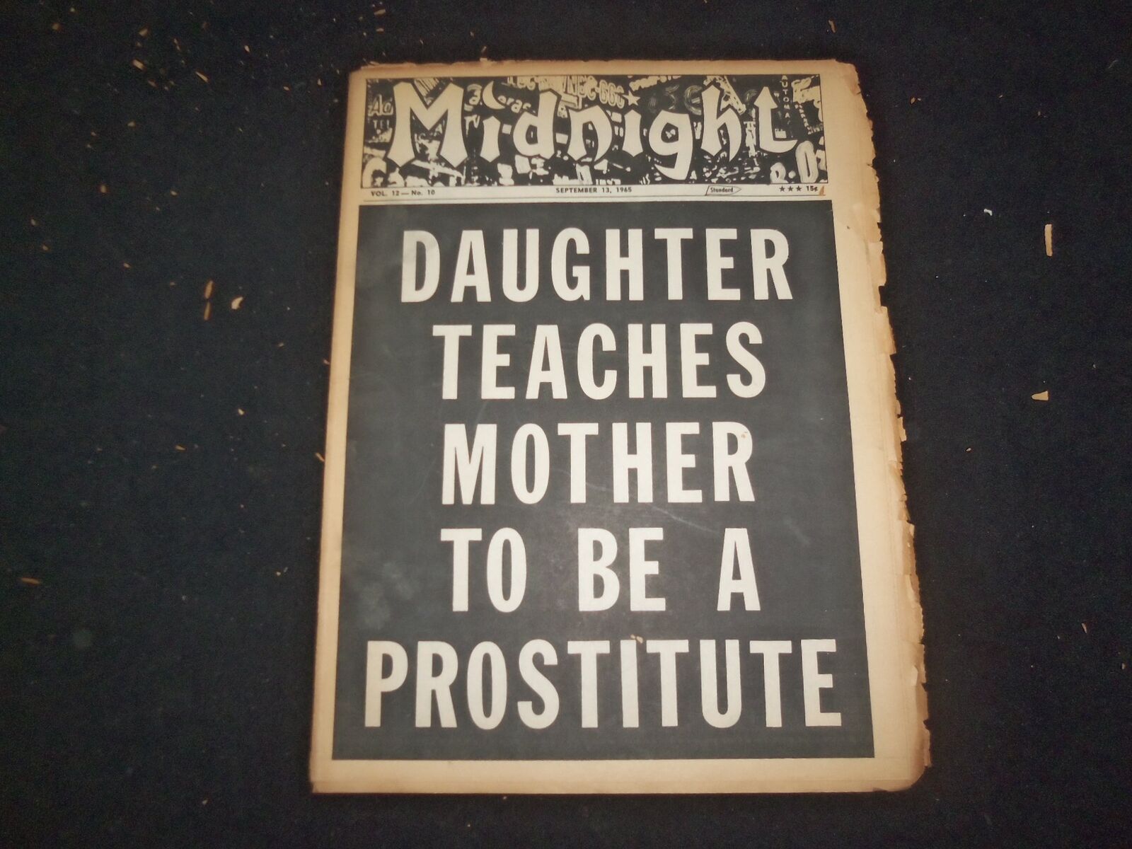 1965 SEP 13 MIDNIGHT NEWSPAPER-DAUGHTER TEACHES MOTHER TO BE PROSTITUTE- NP 7349