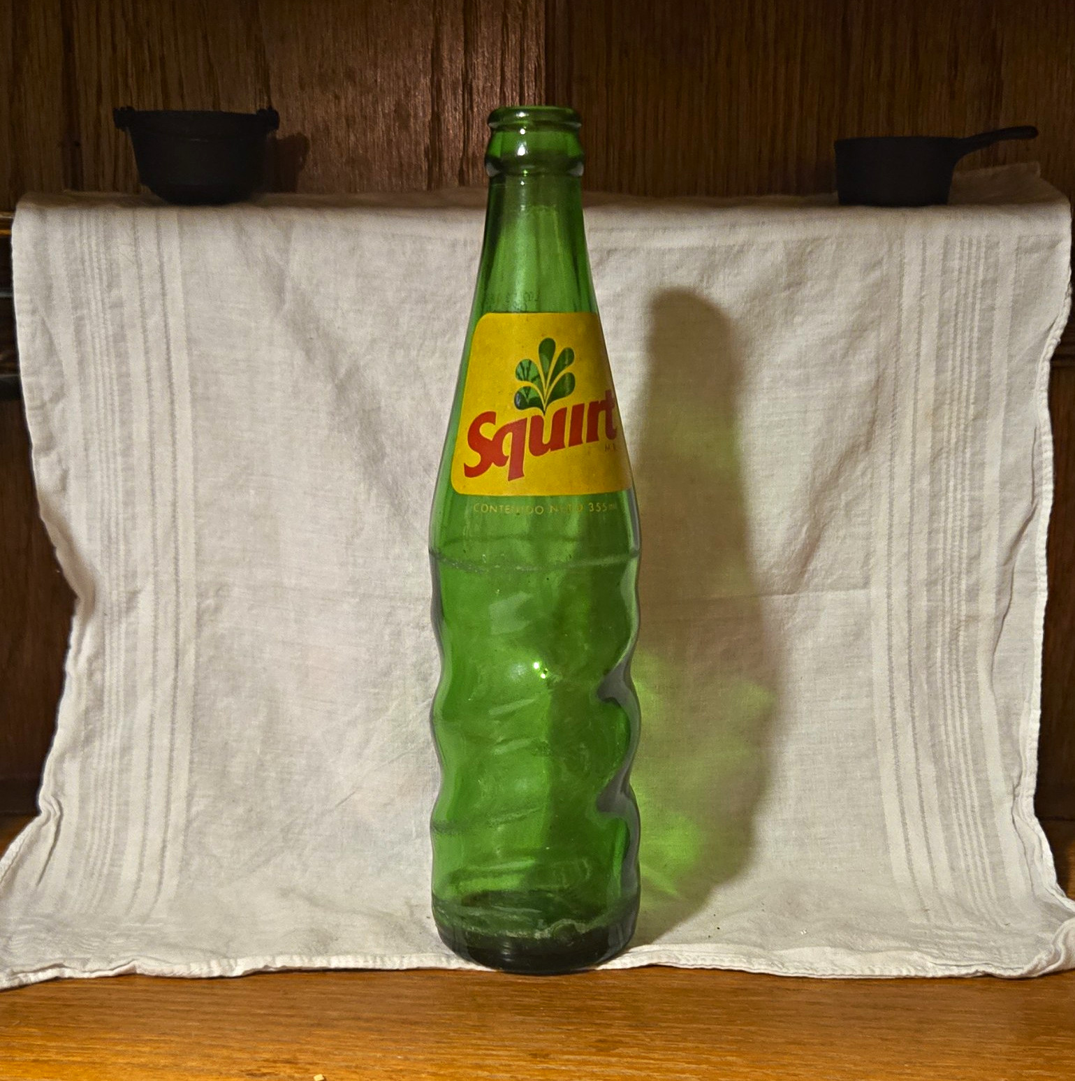 Vintage Green Squirt Soad Bottle 1960-1970 Vintage Green Squirt Soad Bottle 1960-1970