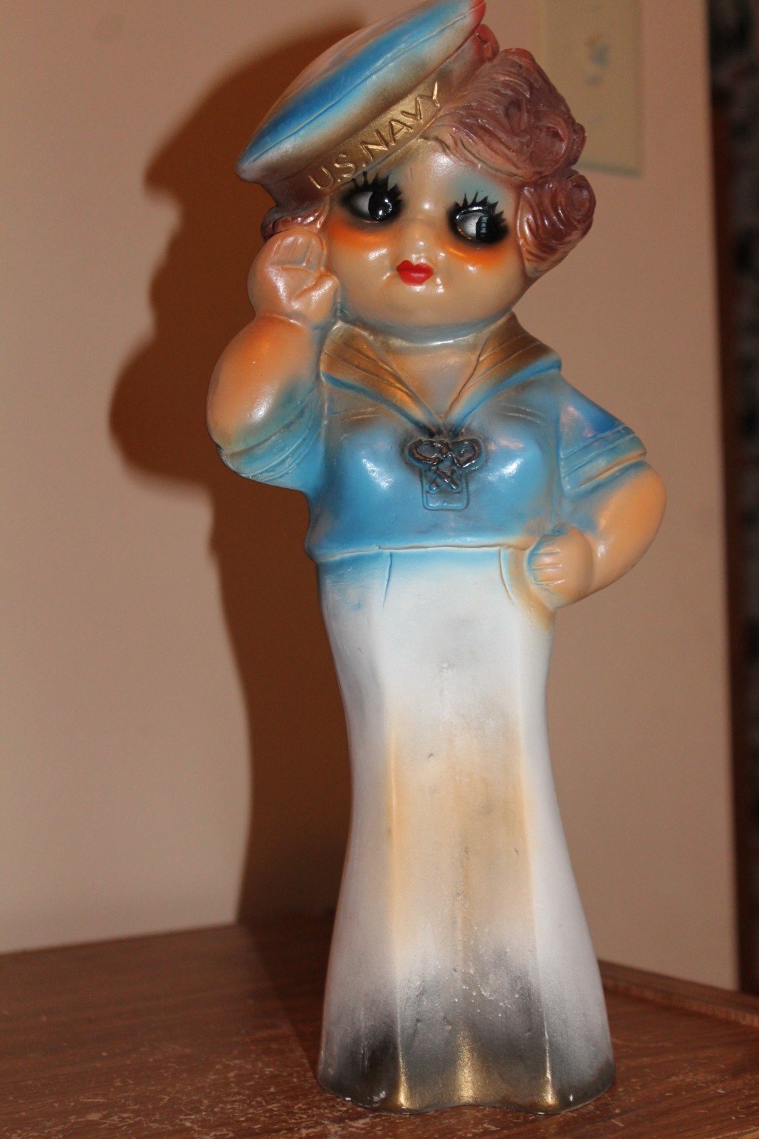 US Navy Girl Carnival Chalkware Prize , 1934, 13\ US Navy Girl Carnival Chalkware Prize , 1934, 13\