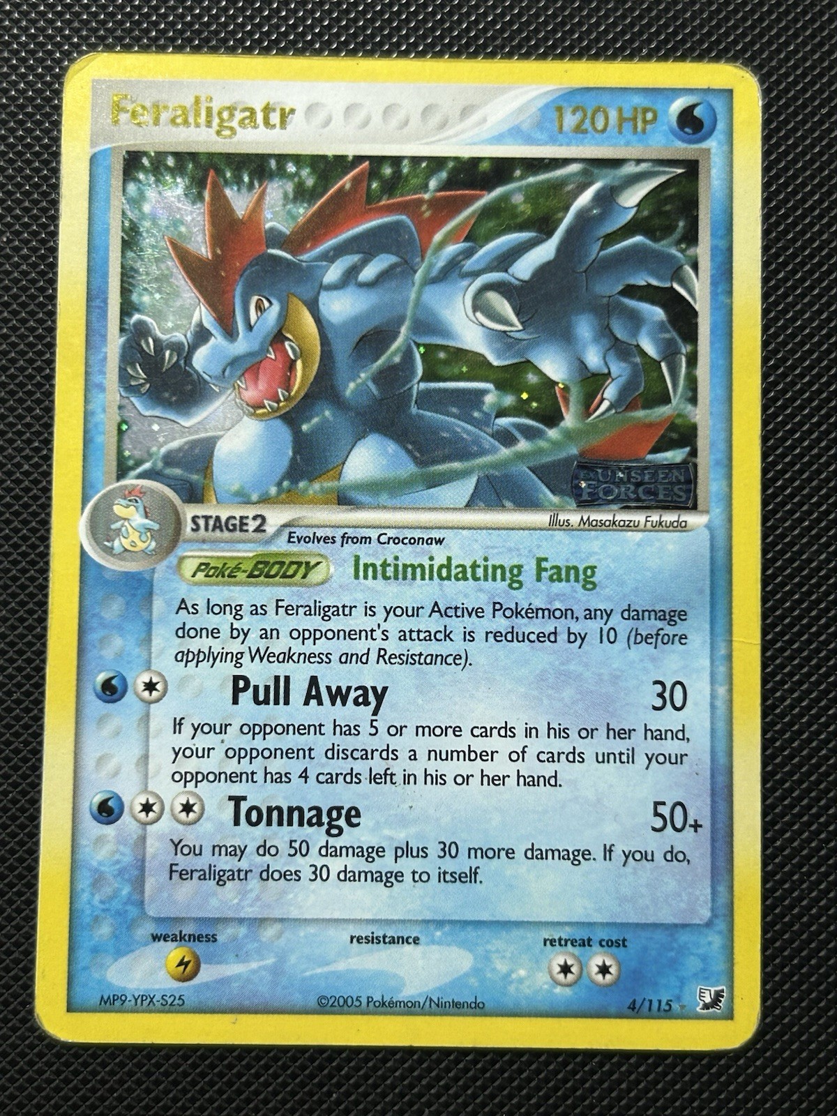 Pokemon Card Feraligatr Stamped (UF 2) EX Unseen Forces Holo ✨ LP 4/115 Eng